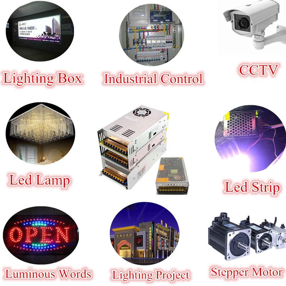 Lighting Transformer DC 12V 1A 2A 3A 5A 10A 15A 20A 30A 40A 50A 66.7A 83A 100A Power Supply Adapter For LED Strip Switch Driver