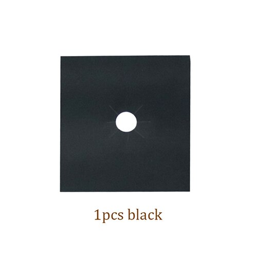 42 4pcs/set Gas Stove Cooker Protectors Cover/liner Clean Mat Pad Kitchen Gas Stove Stovetop Protector Kitchen Accessories: 1pcs black