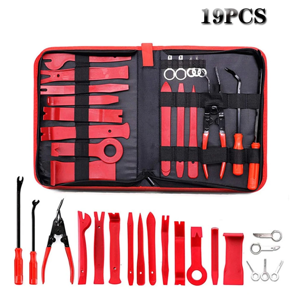 Herramientas de coche, Kit de desmontaje Interior de coche, herramienta de extracción de molduras de plástico, extractor de Clips de coche, herramientas de Panel Diy para juego de extractor de molduras de coche