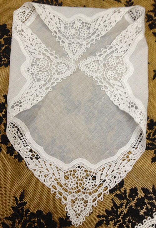 einstellen von 12 Hochzeit Braut Taschentücher Damen Baumwolle Taschentücher Häkeln Spitze Taschentuch Jahrgang Bestickt Hanky 12x12"