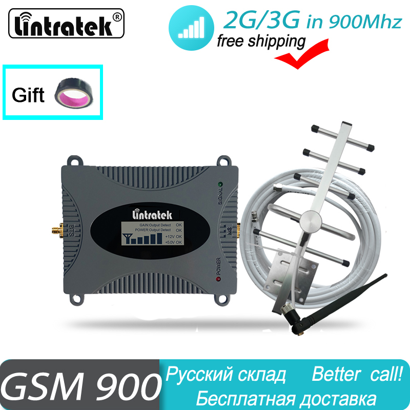 Lintratek GSM 900mhz Signaal Repeater 2G Voice 2G Data 900 (B8) signaal Repeater Versterker Cellulaire Yagi Antenne + 10m Kabel #4