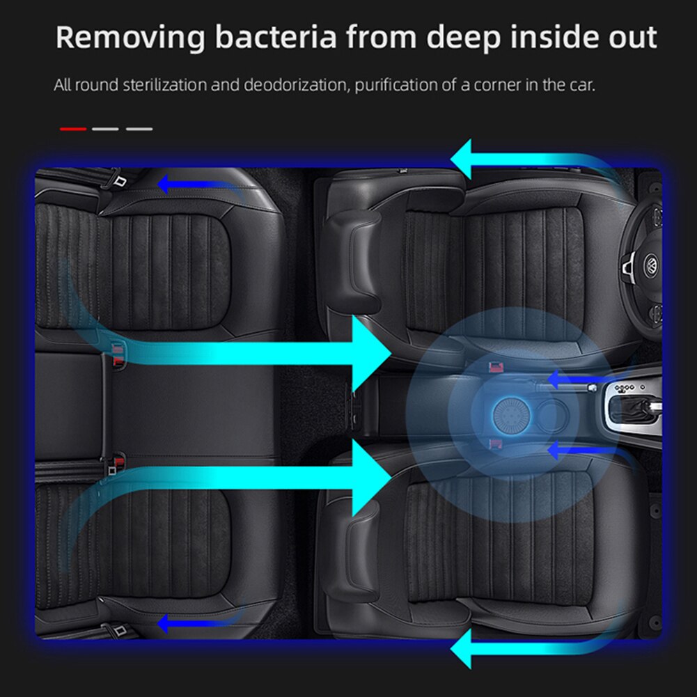 Q2 Multifunctional Air Purifier USB Rechargeable Portable UV-C Sterilizer Ozone Air Ionizer Deodorizer Freshener for Car Home