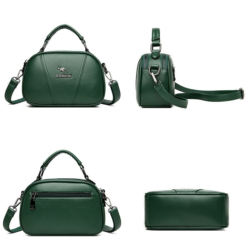 Luxe Pu Leer Effen Kleur Schoudertassen Voor Vrouwen Casual Handtas Crossbody Bag Sac Een belangrijkste