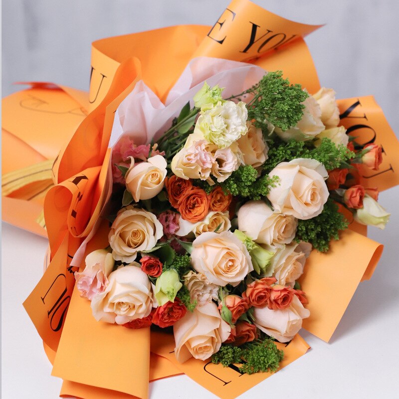 Waterproof Rose Flower Wrapping Paper Valentine's Day Bouquet Wrapping Paper Thickened Wrap Florist Bouquet Wrapping Paper