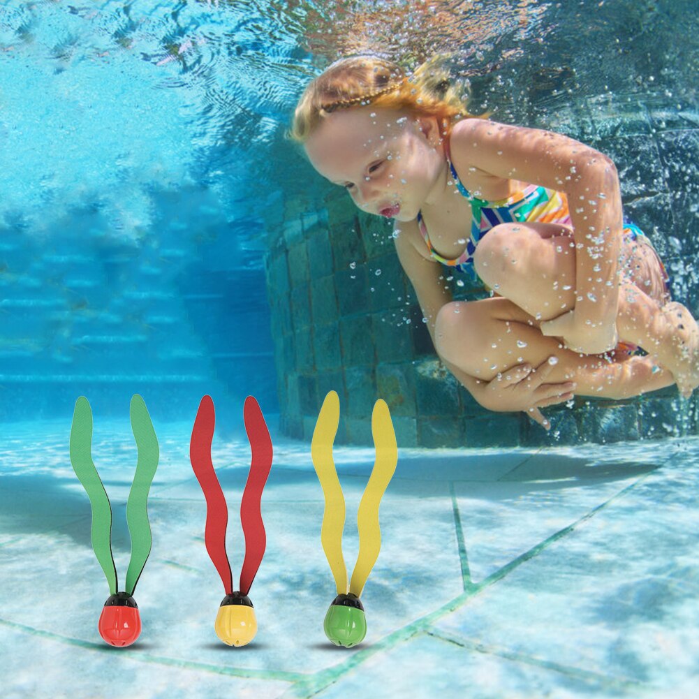 3pcs Set Swimming Swim Pool Child Kid Toy Kids Pool Seaweed Toys Outdoor Sport Dive Diving Grab Stick Sea Plant Accessories