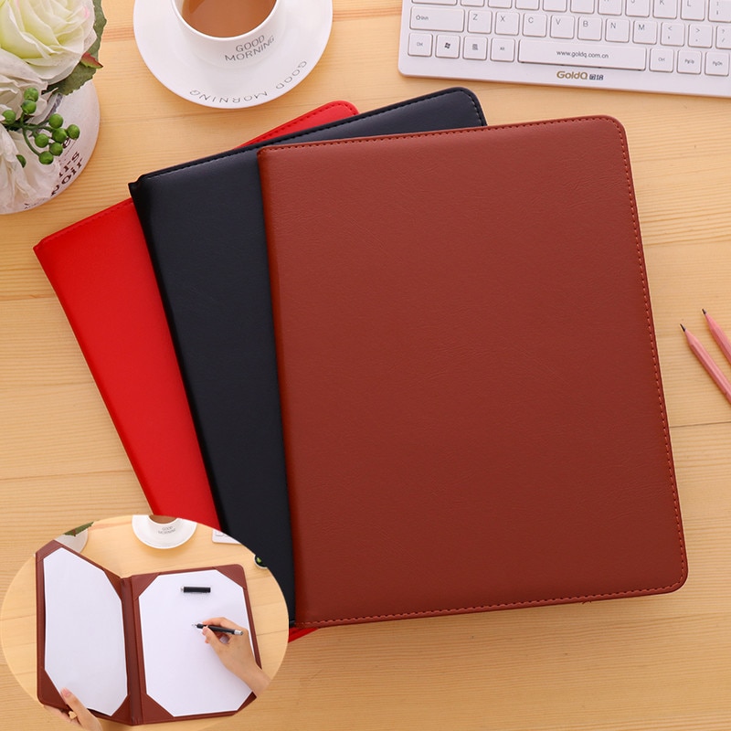 Pu läder urklipp stor  a4 kontor padfolio filer papperstavla möte signering dokument tavla
