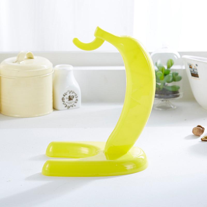 Yellow Plastic Banana Shape Displaying Banana Hanger Rack Fruit Fresh Keeping Living Room Storage Bananas Hook Holder