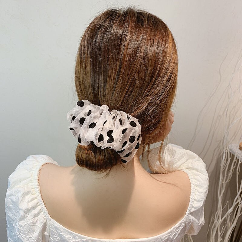 DIY Hair Style Tool Hair Disc Device Female Korean Student Lazy Artifact Wild Polka Lace Dot Headdress: P