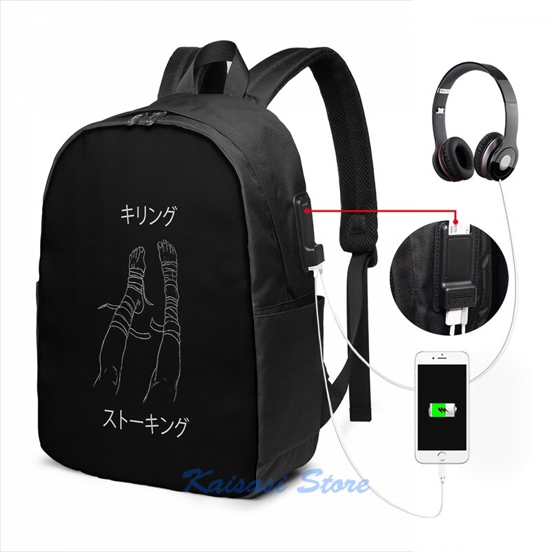 Killing Stalking - Yoonbum bandages USB Charge Backpack men School bags Women bag Travel laptop bag