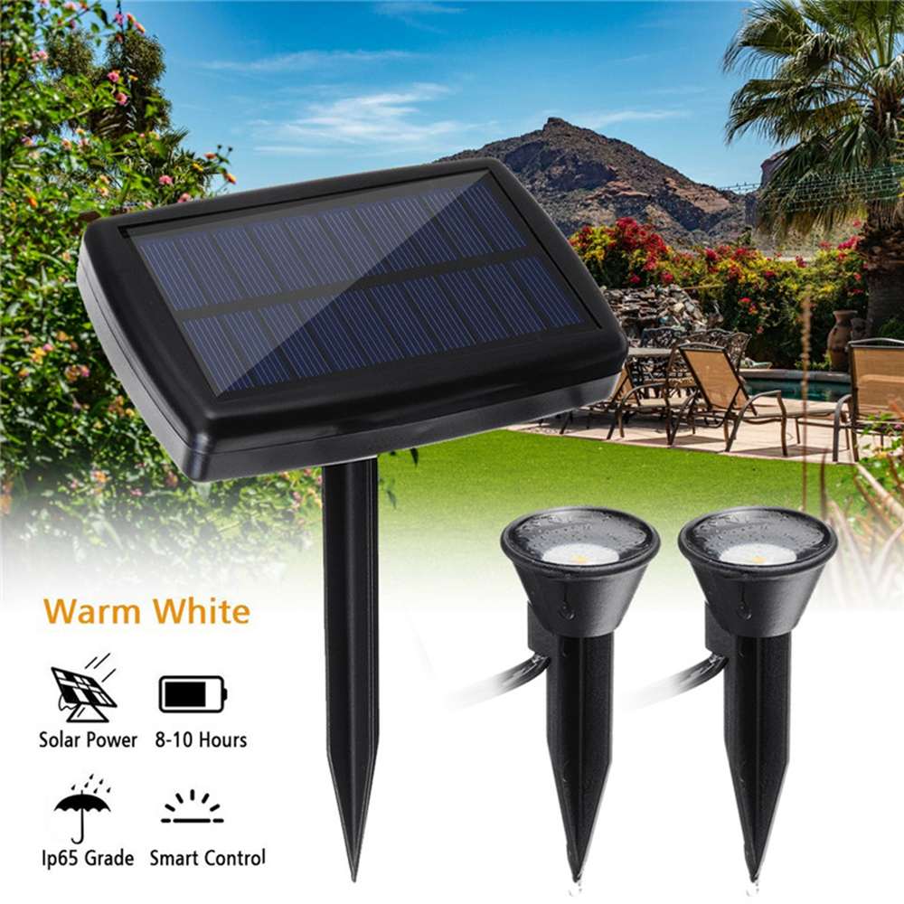 Style Garden Lawn Solar Powered Outdoor LED Spike Light Path Landscape Waterproof IP65 Mini Solar Flood Lawn Lamp