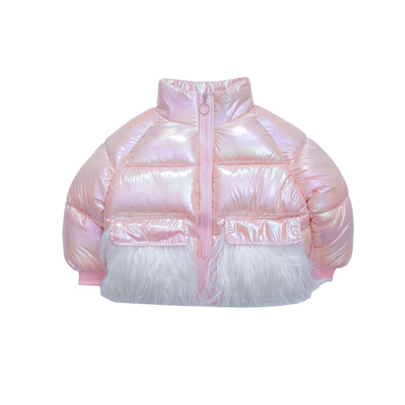 Bambin filles hiver manteau brillant argent rose snowsuit enfants doudoune garçons manteau à capuche parka vêtements d'extérieur pour enfants porter veste de fourrure