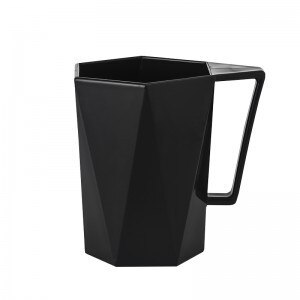 Tazas de plástico reutilizables para café, zumo de leche, té, 1 unidad: Black