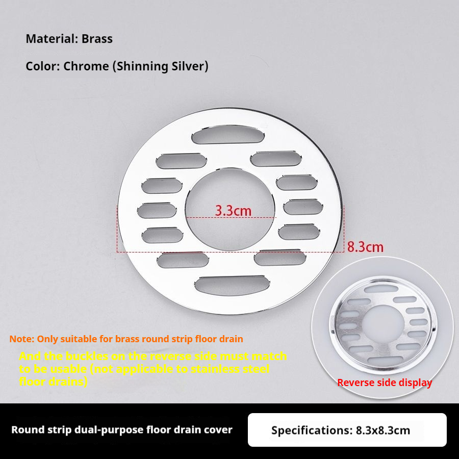 Afvoerputje deksel originele accessoires deksel ronde vierkante strip onzichtbare wasmachine messing afvoerputje deksel modificatie: Bordeaux