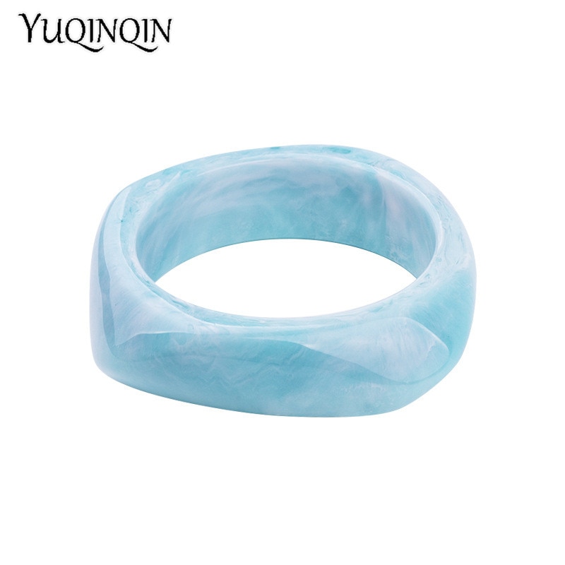 Klassieke Mode Hars Manchet Armbanden Armbanden voor Vrouwen Acryl Brede Onregelmatige Geometrische Armbanden Vrouwelijke Charme Sieraden