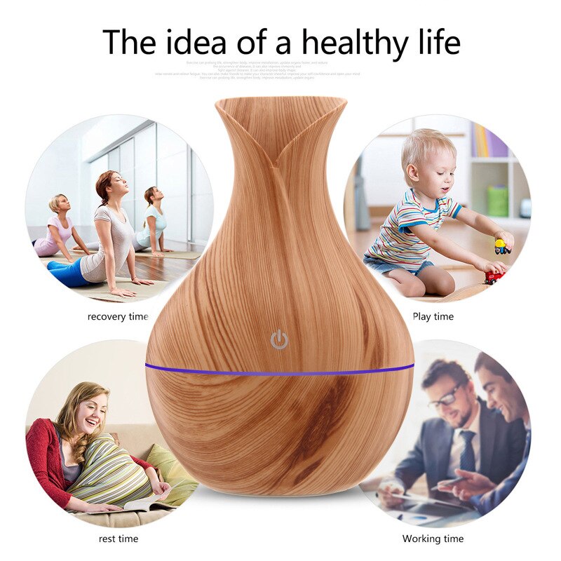 Air Humidifier Ultrasonic Aroma Diffuser USB Electric Essential Oil Aromatherapy Cool Mist Maker LED Exquisite Therapy Purifier