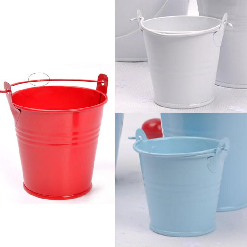 Bucket bucket Colorful Potted Home Barrel Candy Small Crafts Ornaments Tinplate Iron R8B8
