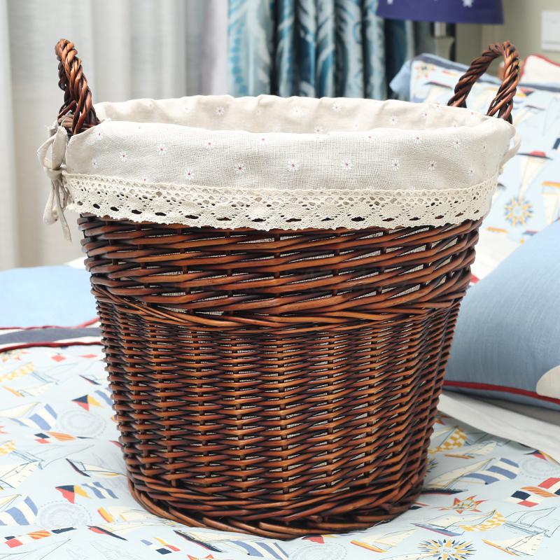 Vuile wasmand rotan opslag mand wasmand vuile kleren rotan met oren vuile kleren opslag wasmand emmer b