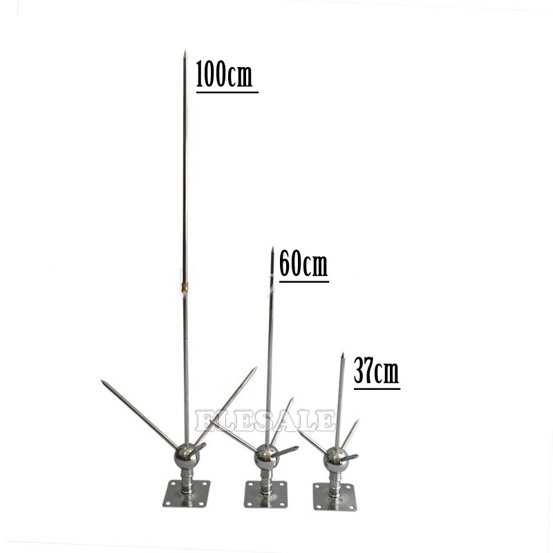 60CM Brass Lighting Rod Three-Pole Detachable Copper Lightning Protection Equipment For House Tower Tank Safety