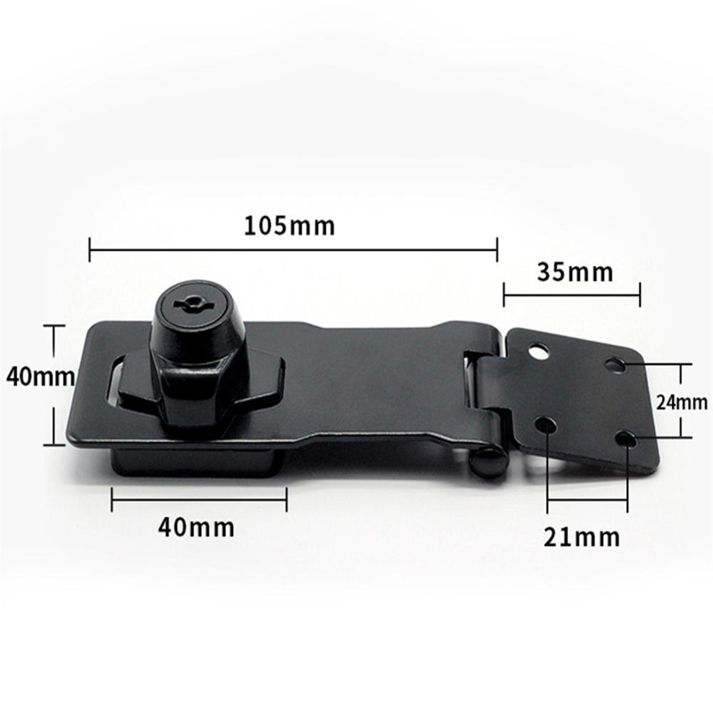 High Quility Heavy Duty Locking Hasp And Staple With Keys Padlock Cupboard Shed Garage Lock: WHITE