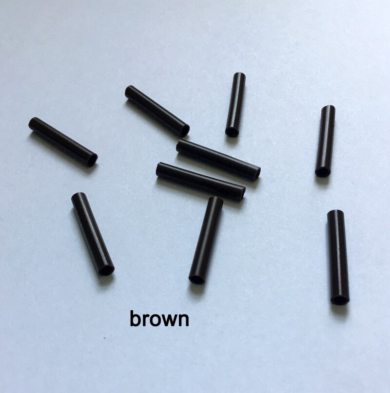 100 X Silicone Sleeves for Carp Fishings - Silicone Tube for Fishings- Brown / Dark Green Carp Fishing Accessories