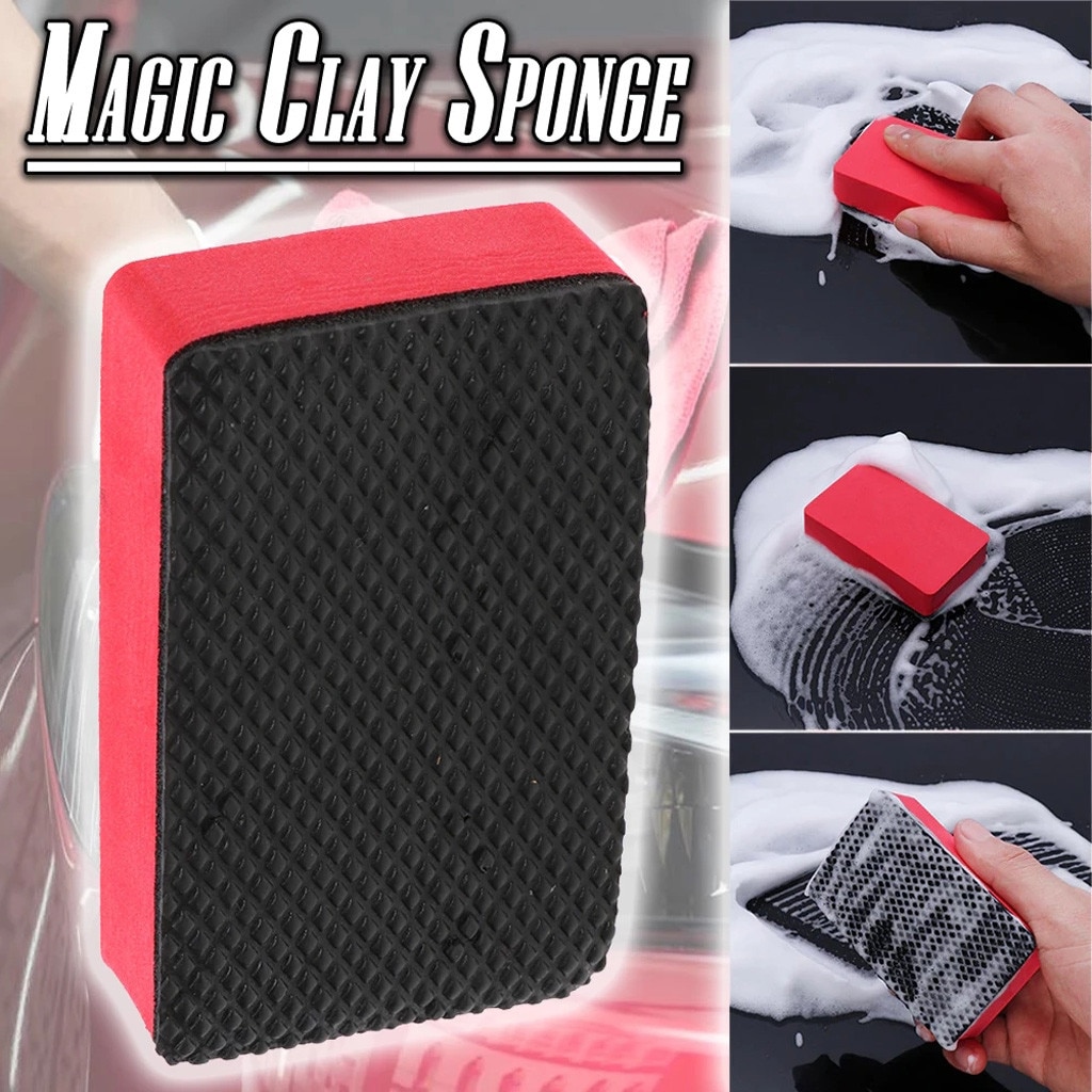 Car Magic Clay Bar Pad Sponge Block Cleaning Eraser Wax Polish Pad Tool Car Wash Sponge For All Parts Of a Car's Body #PY10