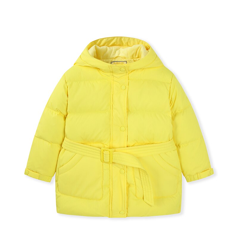 Balabala Kinderen Donsjack Mid-Lengte Meisjes Herfst En Winter Kinderen Kindje Casual Jack: cream-colored / 5T