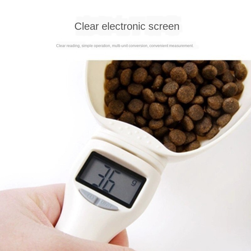 250ml Pet Food Scale Cup For Dog Cat Feeding Bowl Kitchen Scale Spoon Measuring Scoop Cup Portable With LED Display