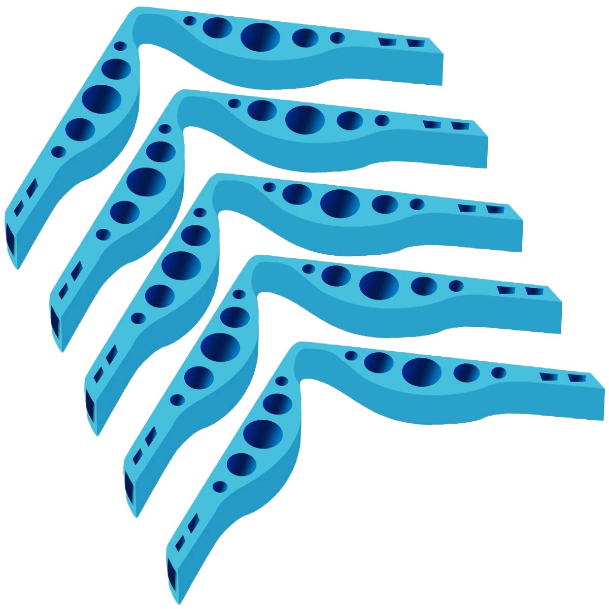 5PCs Face Silicone Nose Bridge Increases Breathing Space To Help Breathe Smoothly Anti-fogging Nose Bridge: 5pcs C