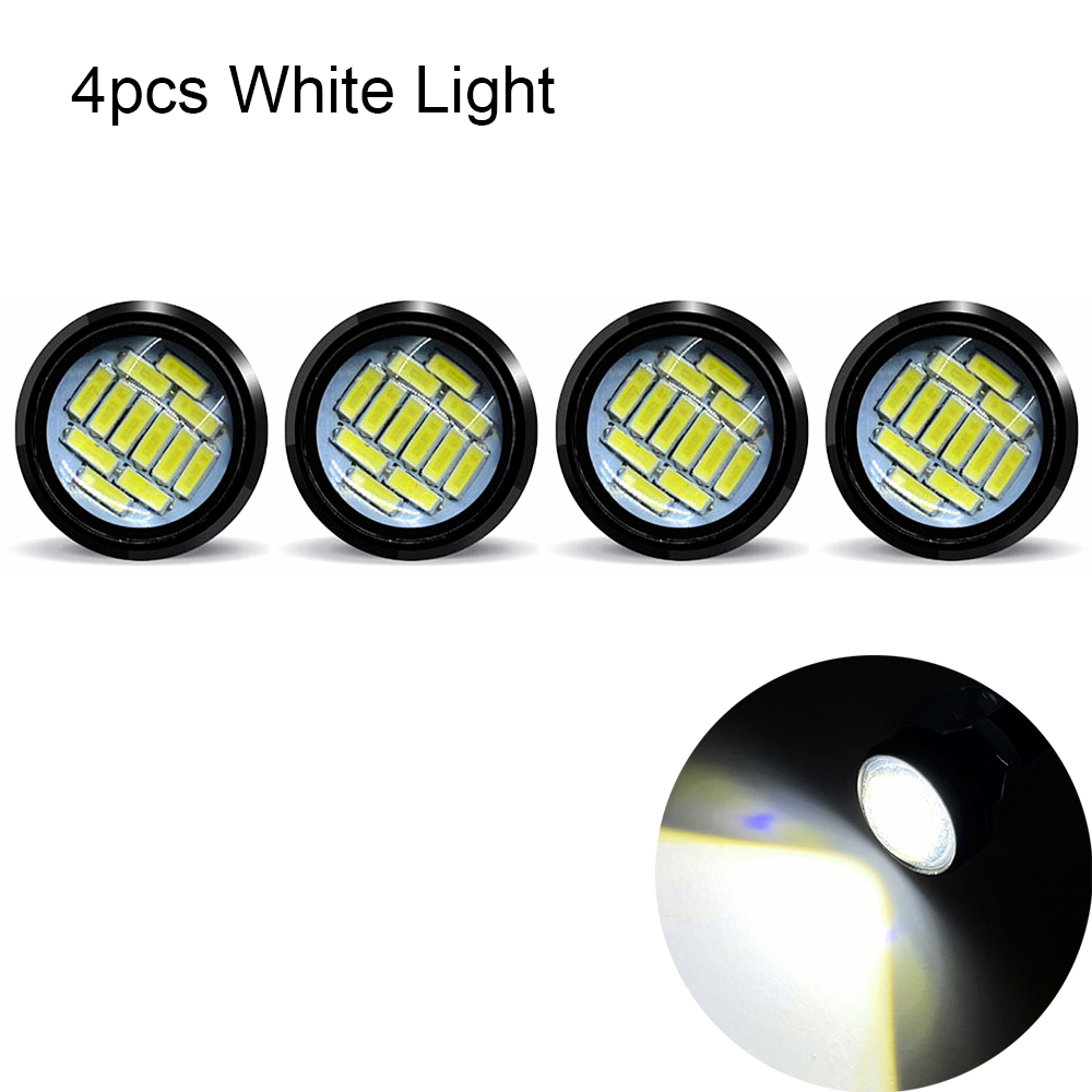 Lámpara LED Eagle Eye 23mm 12SMD luces de circulación diurna lámpara de señal blanca amarilla señal de giro, luz lateral, luz de marcha atrás, luz trasera: Cristal azul