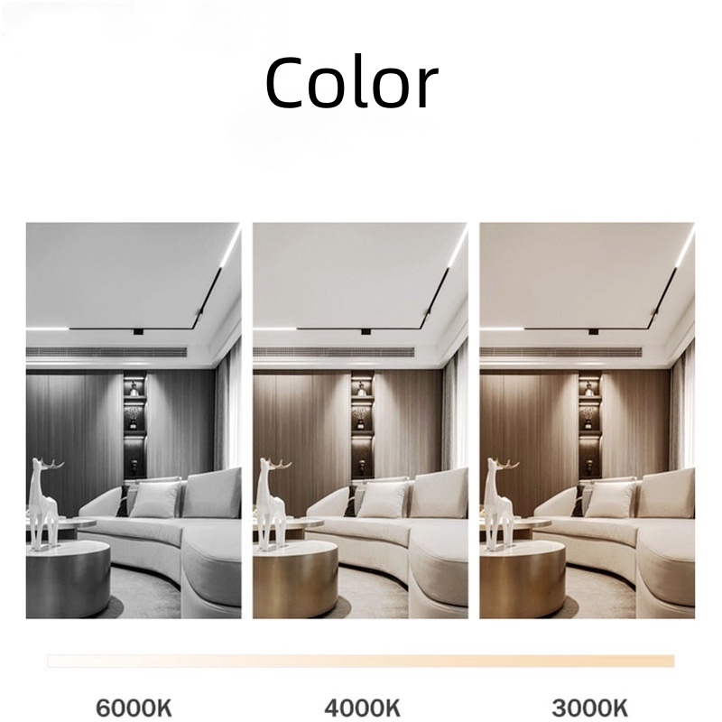 Magnetic Track Light Dimmable Remote Control 48VLed Ceiling Lamp Track Rail Lighting No Main Light Spotlight