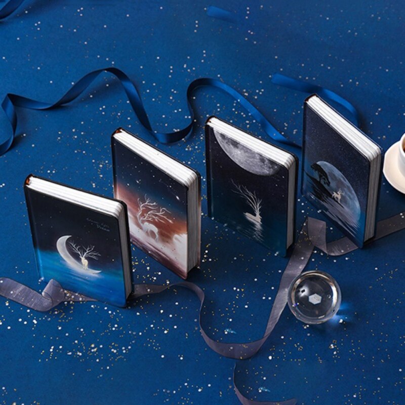 Christmas Theme Luminous A5 Journal Daily Notebook Blank Color Pages Hardcover Planner School Office Stationery