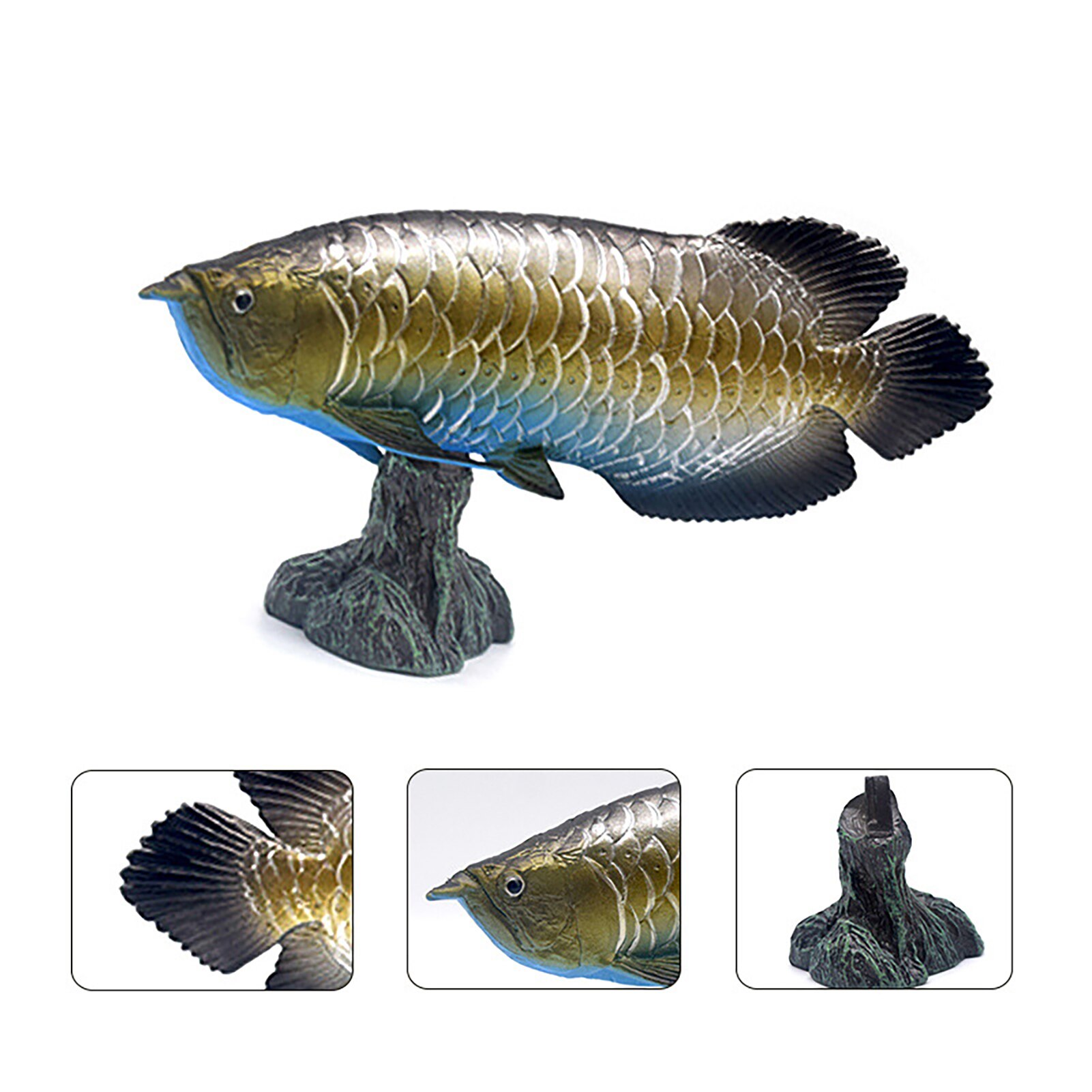 Freshwater Chinese Sturgeon Arowana Fish Simulation Model Toy Aquarium Decor