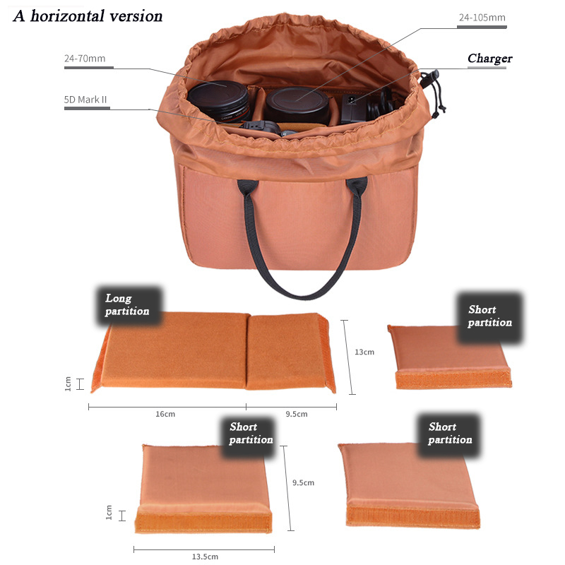 Velvet Thick Camera Bag Waterproof And Wear-resistant Separate Camera Bag Interior Photography Liner Bag сумка для камеры