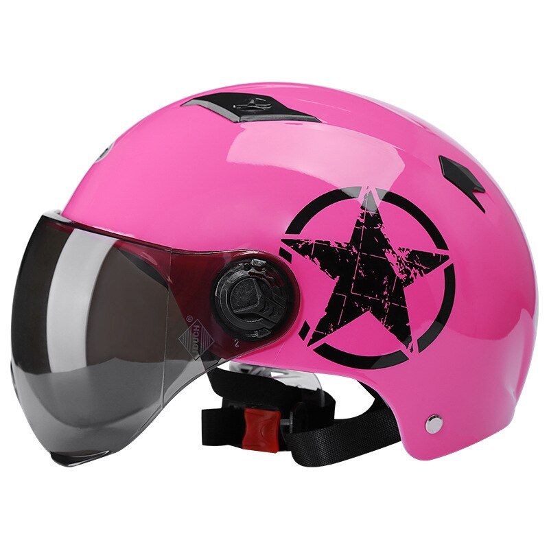 Casco abierto para motocicleta, máscara para montar en bicicleta eléctrica, transpirable, protección solar, para verano