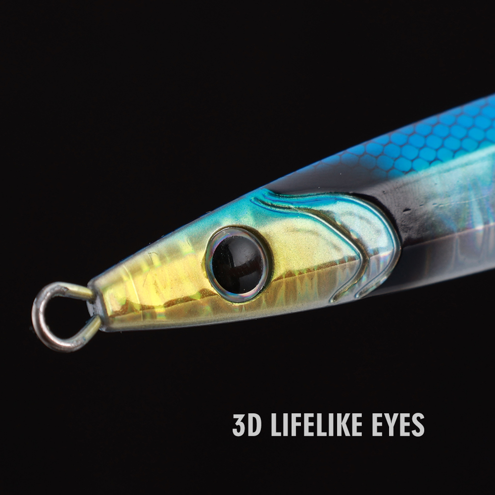 JIGGINGPRO 100g 130g 160g 200g Metal Jig Jigging Lure Isca Artificial Sea Fishing Jigs Tuna Kingfish Amberjack
