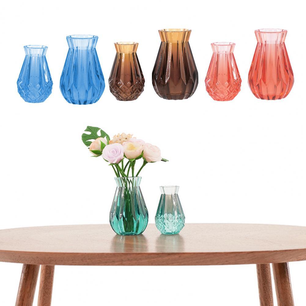 2Pcs 1/12 Dollhouse Mini Meubilair Vaas Model Speelgoed Miniatuur Landschap Home Decor Ornament Speelgoed