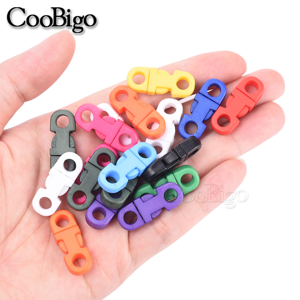 10 pçs fivela de liberação lateral de plástico mini paracord pulseira clipe fecho para câmeras cinta coleiras pet mochila acessório diy colorido