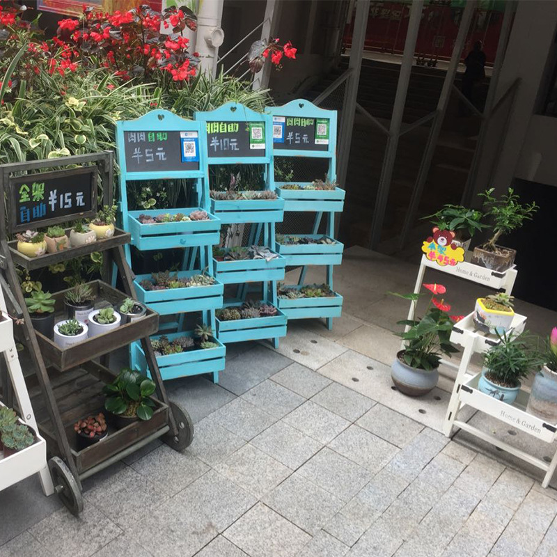 Support d'échelle pour plantes en bois, extérieur et intérieur, support pour fleurs avec tableau noir, décoration de balcon, Bar pour la maison
