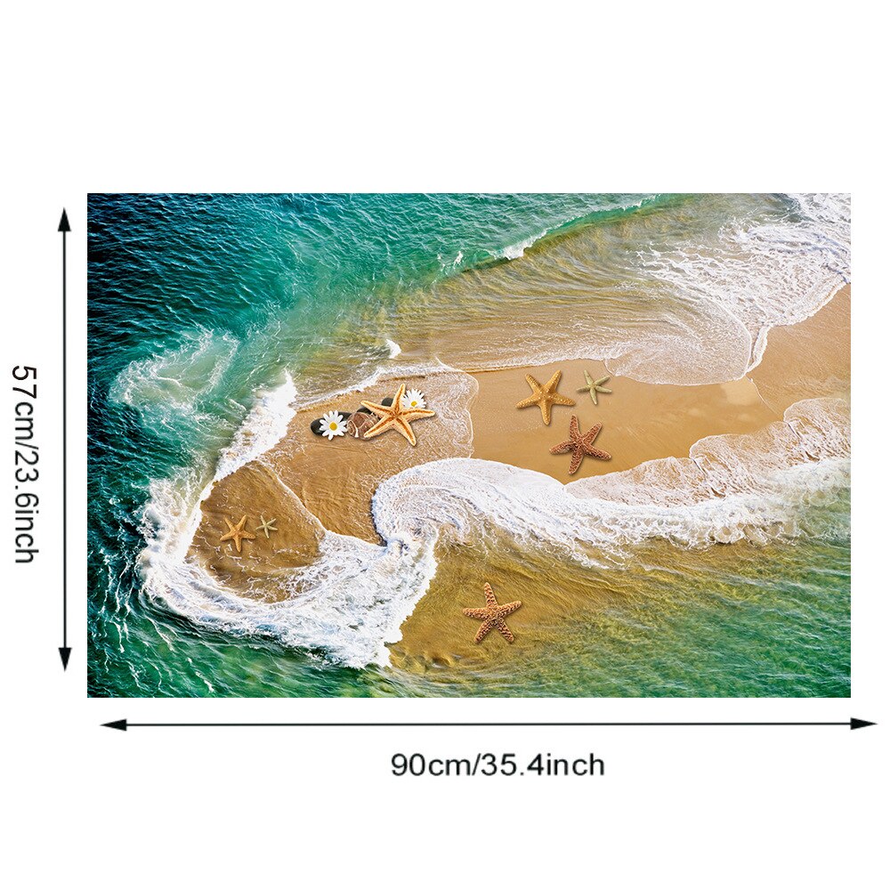 3D Oceaan Dolfijn Zeester Pebble Vloer Muursticker Decor Woonkamer Landschap Tegels Stickers Badkamer Waterdicht Behang: J