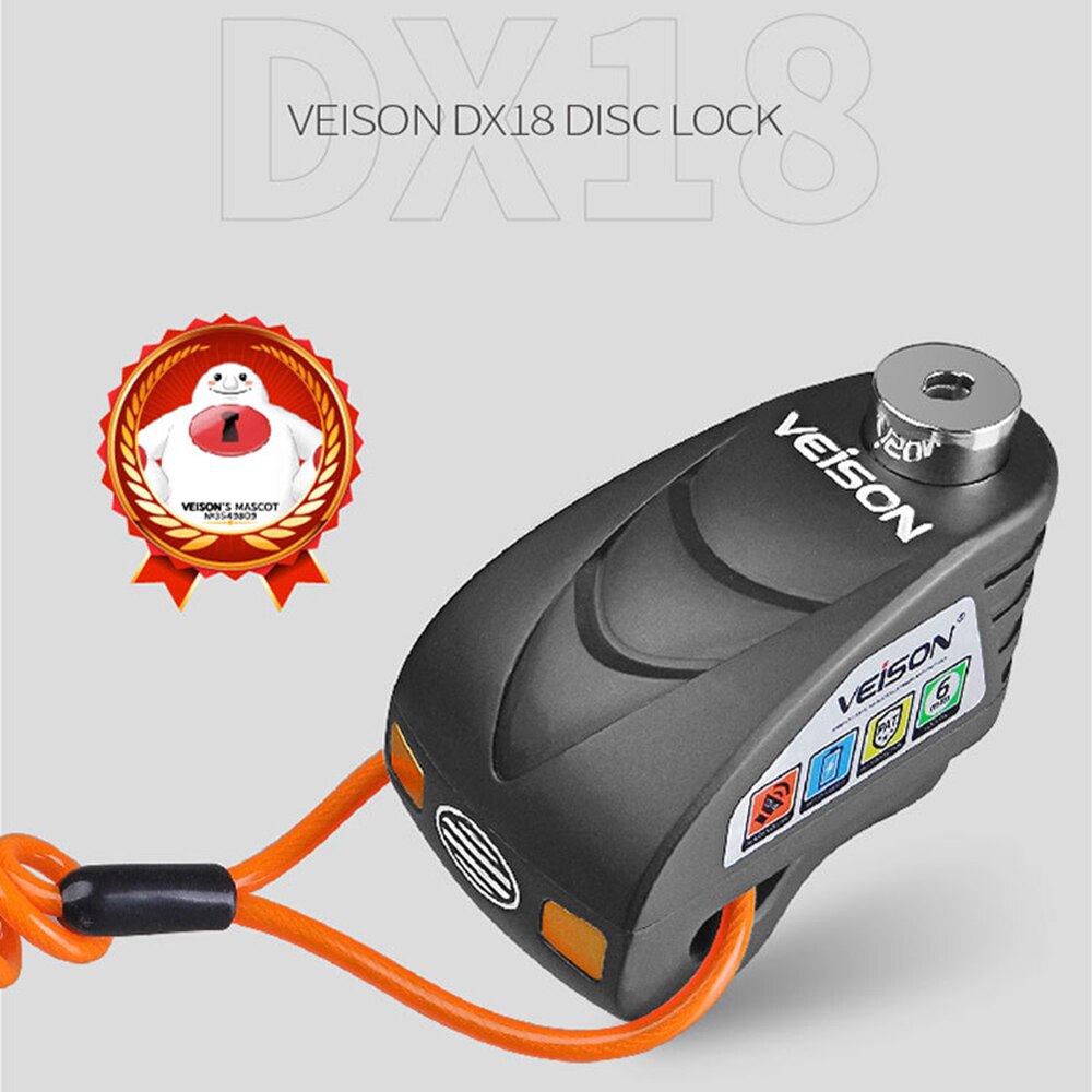 Veison motorfiets alarm waterdicht fietsalarm quad slot scooter schijfrem fietsslot motorfiets anti-diefstal motopadlock accessoires