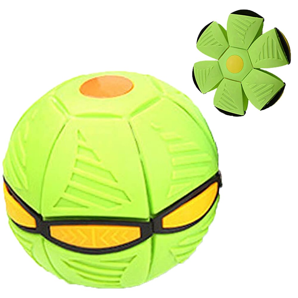 Magic Verbeterde Versie Van Lente Vervormd Vliegende Schotel Bal Vent Bal Kinderen Speelgoed Met Verlichte Flying Disk Vervormd Bal: Green 3 led