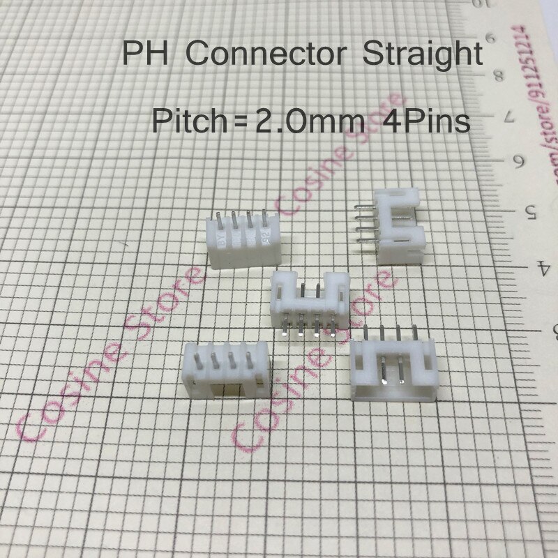 50 Stks/zak PH2.0 Connector Pitch 2.0Mm Connector Rechte Pin Blok