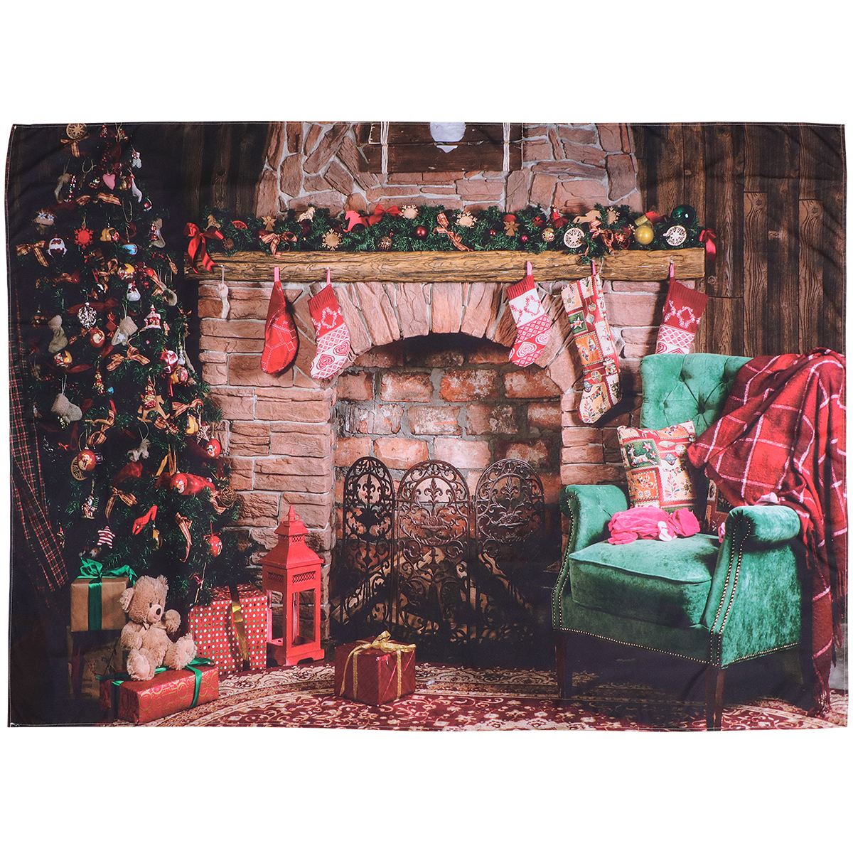 1PC Christmas Wall Tapestry Background Wall Cloth Wall Decorative Hanging Cloth: Socks