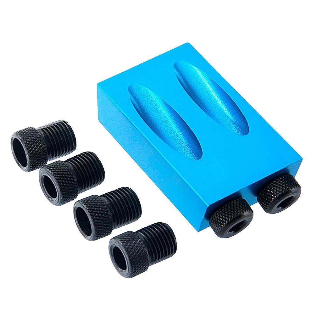 Pocket Hole Locator Drill Bits Woodworking Hole Jig Kit 15 Degree Angle Drill Guide Set Hole Puncher Diy Carpentry Tools#g30: Default Title