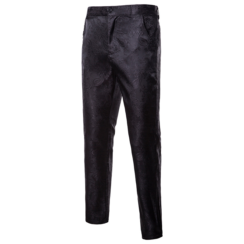 Herre hofstil slim fit jakkesætsbukser | efterårsmærke mandlige darkstripe print jakkesæt bukser mand fest/bryllup/klub bukser
