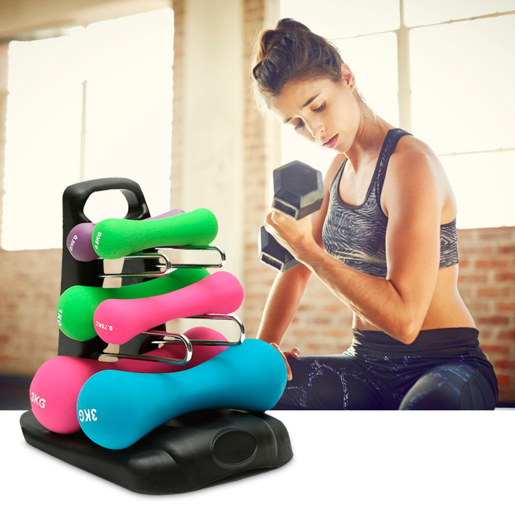 Support d'haltères pliable à la maison support de support d'haltère à trois couches Portable support de stockage d'haltères multifonction directe