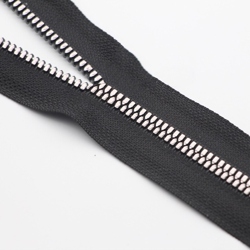 Meetee 2/4M 5# 8# Resin Zipper Teeth Coded Loaded Resin Zip for Jacket Coat Sew Bag Zips Repair DIY Garment Accessory: Gun / 8# / 4Meters