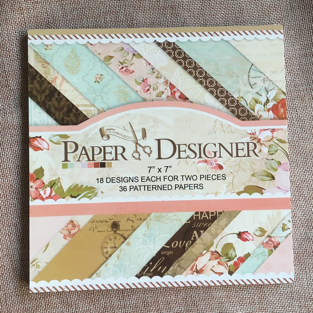 36 sheets 7"X7" Flower Scrapbook Paper Pad Pack Handmade Craft craft paper craft Background pad
