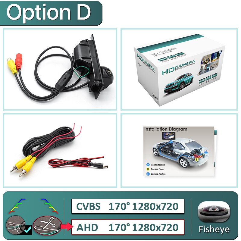 Greenyi 170 grad 1080p specialkøretøj bakkamera til opel astra hj corsa meriva vectra zafira insignia fiat grande: D-cvbs 720p- ahd 720p