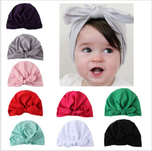 Hoeden Baby Leuke Pasgeboren Peuter Kids Baby Meisje Tulband Katoen Beanie Hat Solid Winter Cap